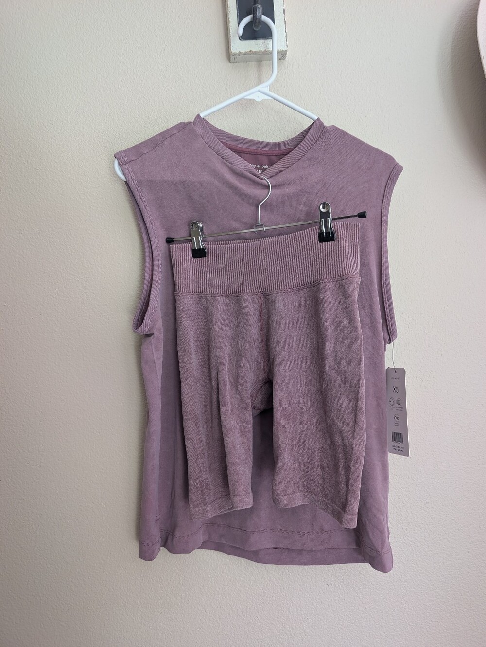 Harmony Balance Set Mauve Yoga Shorts and Top Size XS New with Tags